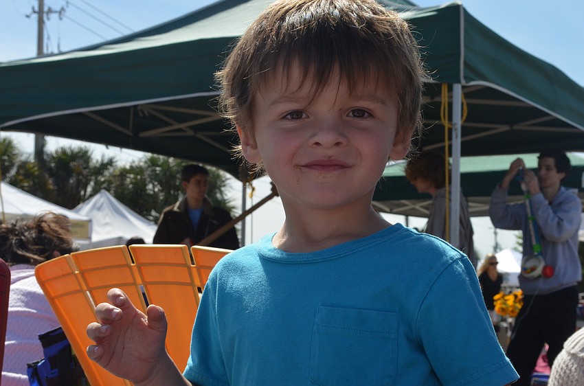 Jaxon Cail, 3, dances along to The Garbage Menâ€™s jams.