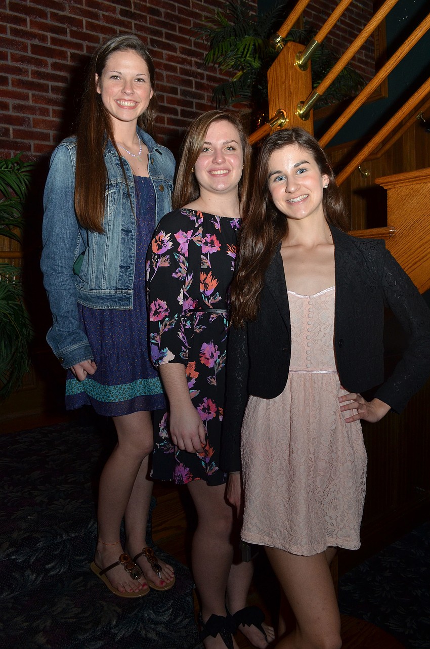 Riverview High School Students Taylor Greenan, Elizabeth Hershey and Courtney Hoblock are part of the Health Care Careers Club the Womenâ€™s Club of Sarasota started 17 years ago in conjunction with the hospital and the Rotary Club.