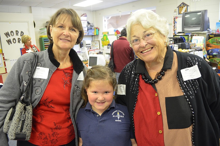 Avery Robbins with her grandmaâ€™s Charolette Robbins and Denise Almy