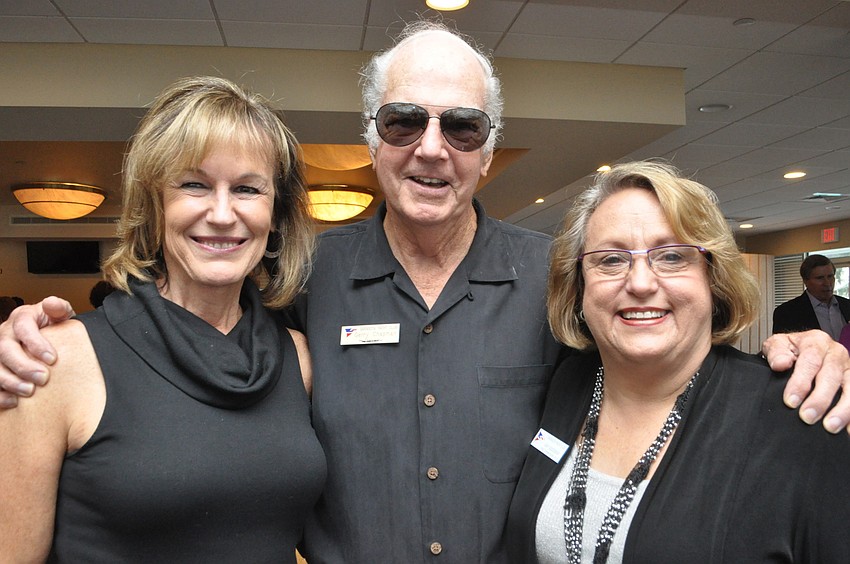 Sarasota Yacht Club bowlers Edie Smoron, Gerry Chapman and Kay Goodman