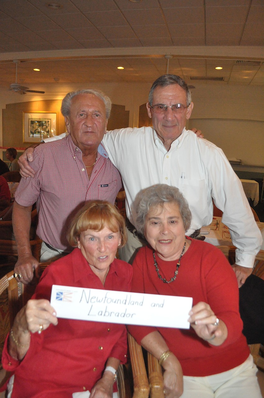 Sheila and Dick Cyr, left, with Carol and Steve Kazden