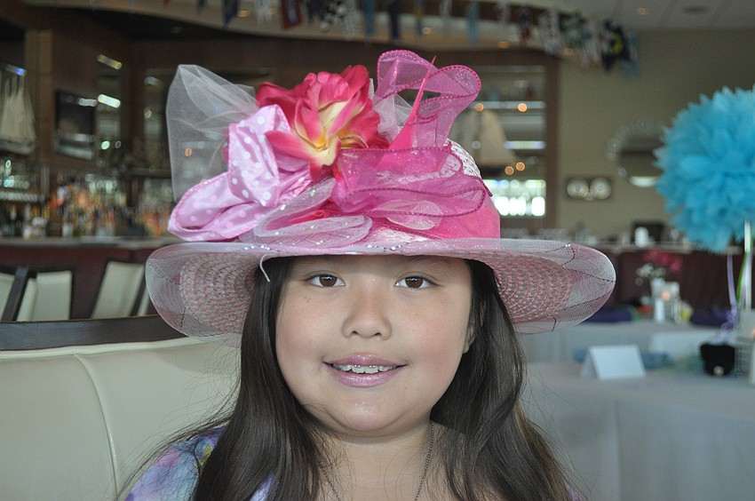 Madeline Kwan, 9, shows off her Easter hat.
