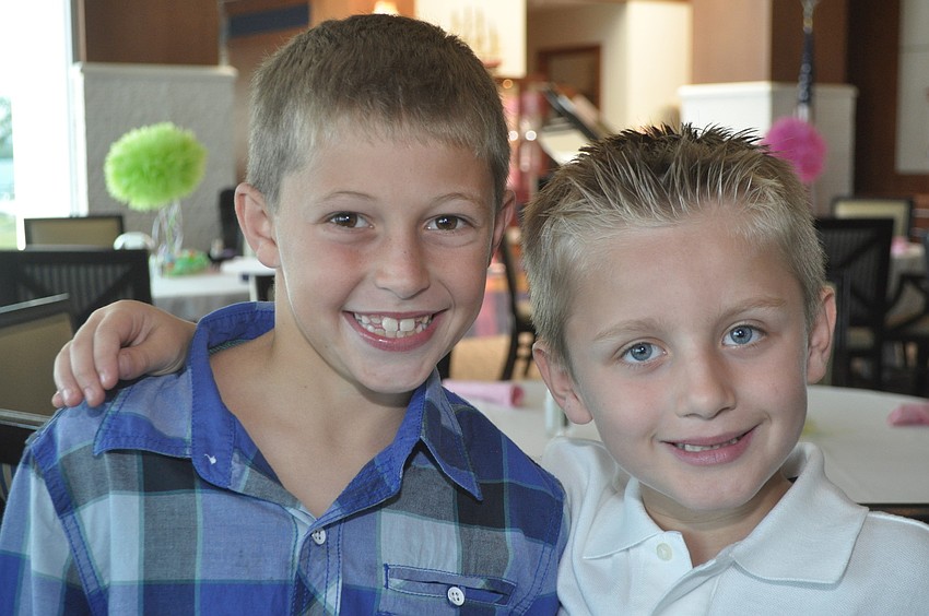 Jaden Edbrooke, 9, and Ty Nutter, 7