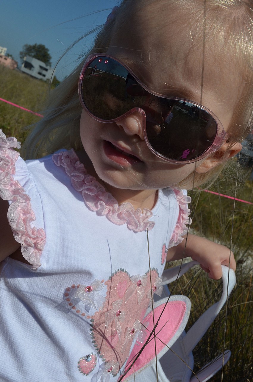 Cailin Greenwood searched for Easter eggs.