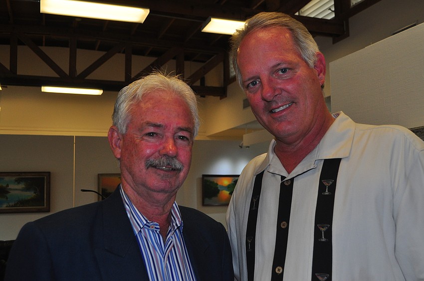 Mayor Jim Brown and Michael Drake