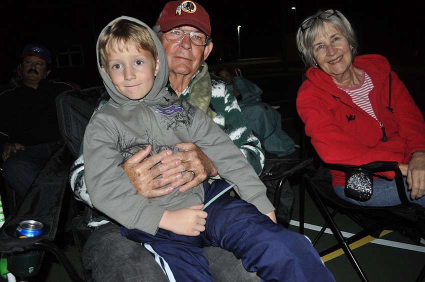 Chance Miller with his grandparents, Gary and Junie
