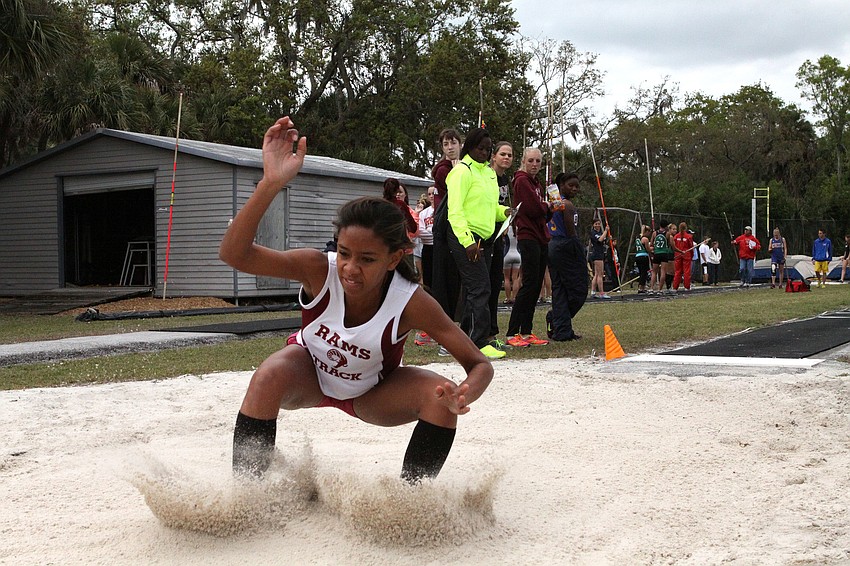 Charissa Powell, senior, placed second in the long jump.
