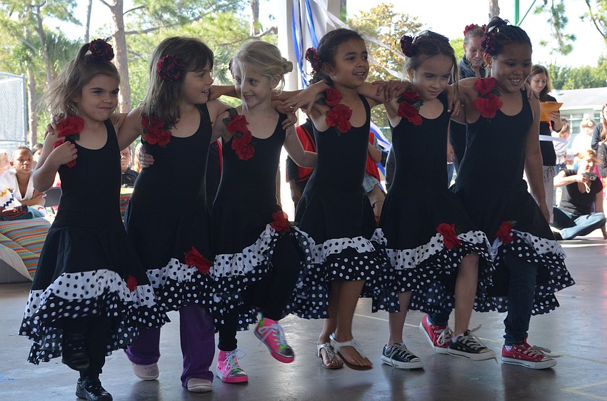 Kindergartners performed the flamenco for parents and students.