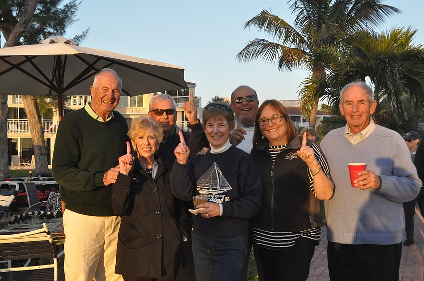 Winners of the tournament included, front, Ruthie Raskin, Peggy Sloan, Nancy Rosman and David Kaufman, back, Ben Snyder, Dan LeWin and Bob Macaluso.