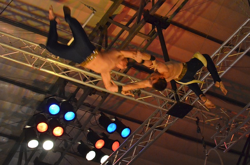 Nick Slimick and Alex Bryant on Flying Trapeze