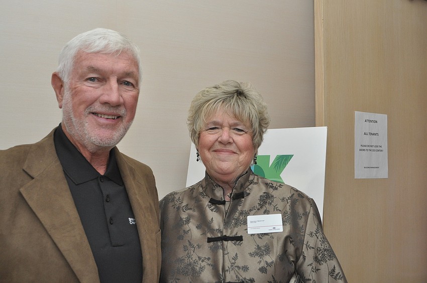 Bill Allen of Gulfshores of Longboat Key and Carolyn Spencer of Engel & Volkers