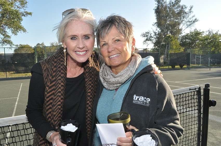 Sandy Schonhoff with Patti Ostroski, captain of the year