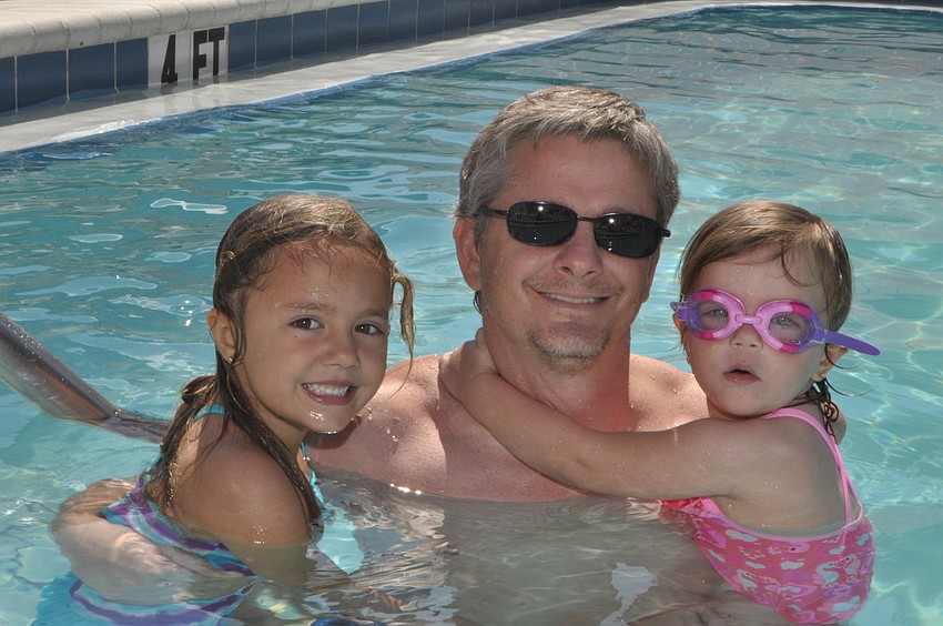 John Buckley with daughters Layla, 5, and Amelia, 2