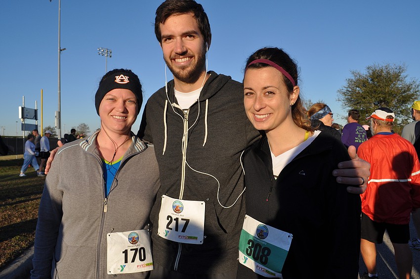 Mary Kay Stratton ran with Josh and Brianna Caputo.