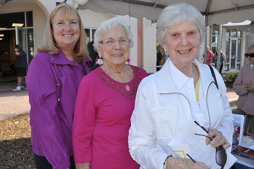 Bonnie Dyer, left, and Veronica Carter, right, celebrated the 83rd birthday of Elnore Dyer, center, by attending Ovation.