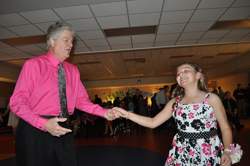 Richard Iovinelli showed his granddaughter, Krystal Troha, some moves.