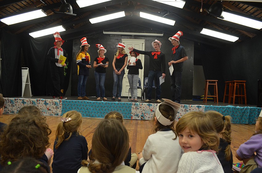 Seniors perform for the lower grades.