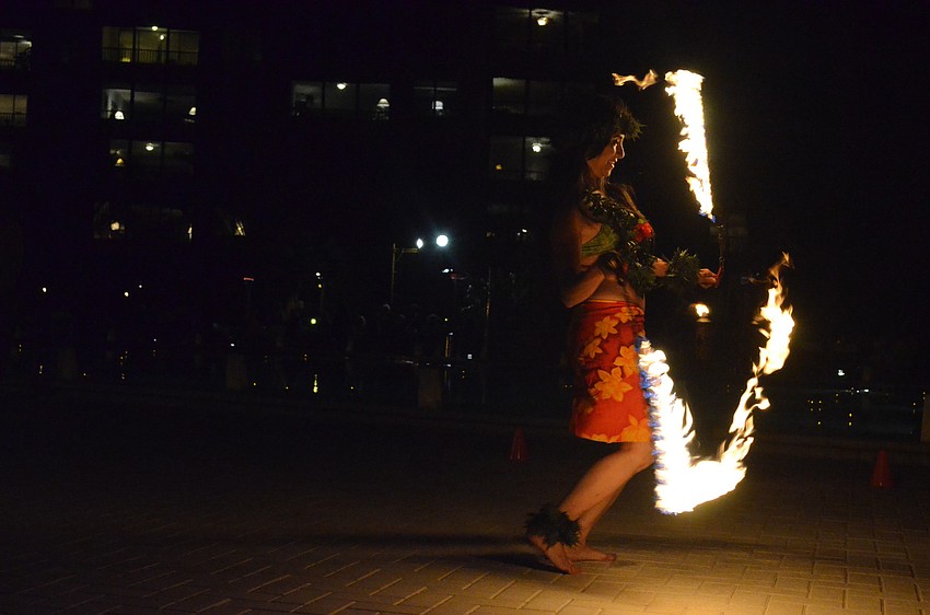 Dr. Marguerite Barnett entertains the crowd.
