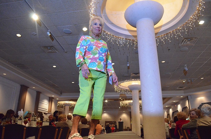 Kay Barger Barron models clothing from A-Tu at Michaelâ€™s On East.