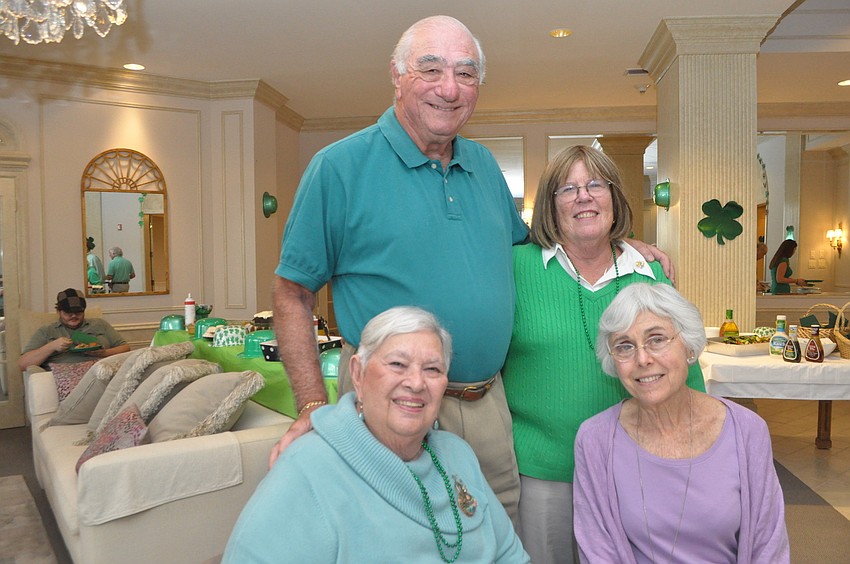 front, Pearl Fishman and Helaine Weinstein, back, Howard Fishman and Linda Abrahamson