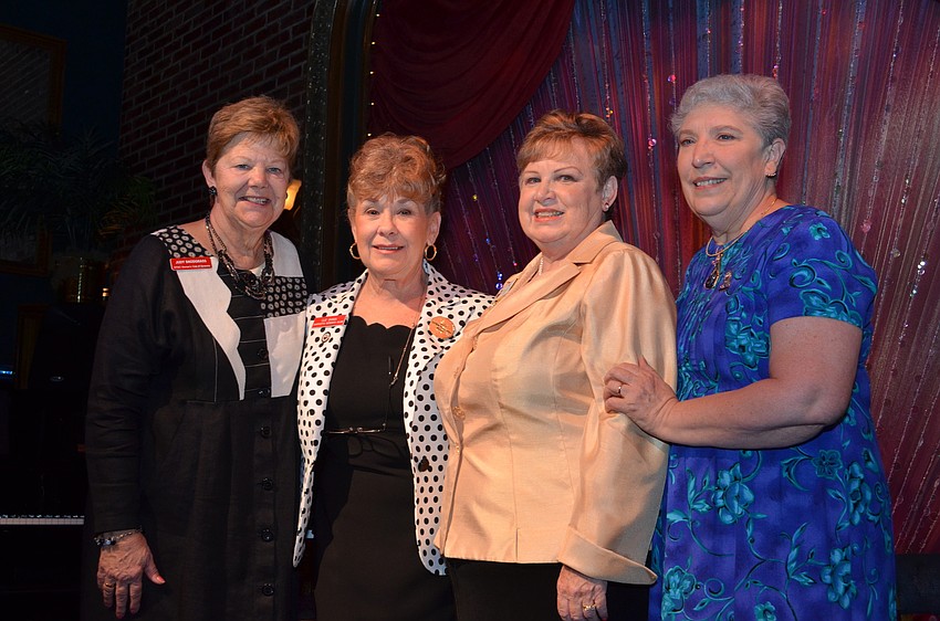 First Vice President Judy Snodgrass, President Sue Bania, President of the Florida Federation of Womenâ€™s Club Pat Zazzarino, and District Director of District 12 Judy Ventrella