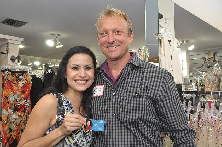 Jenny Wilkins of Age Vital with association president Eric Seace of Dreamweaver, Planet and Massage Envy