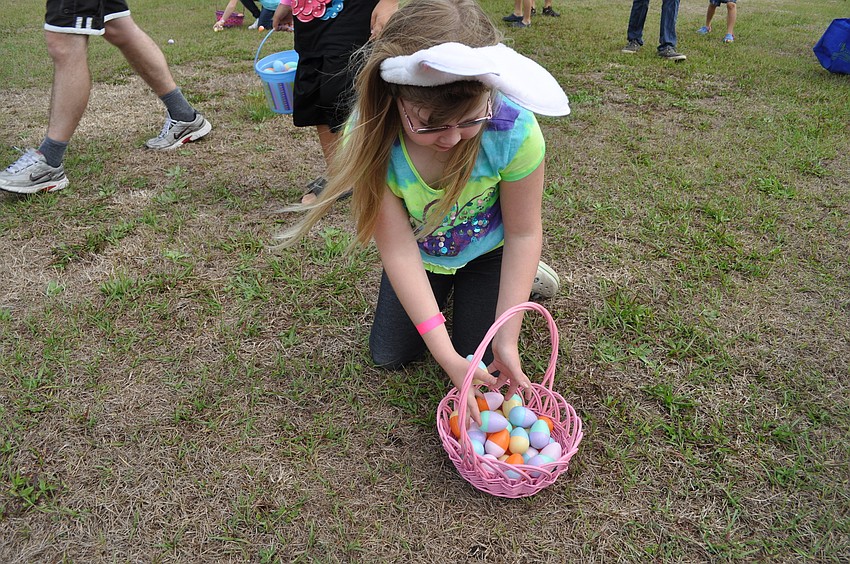 Grace Parry scrambled for eggs.