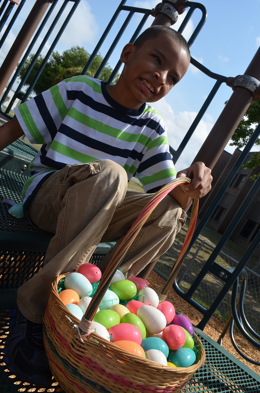 Devonte Rock collected a lot of Easter eggs.