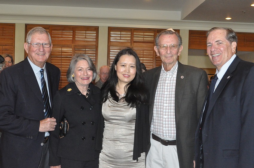 Ed and Marie Lou Winnick, Xuerui Salenger, David Brenner and Elliot Salenger