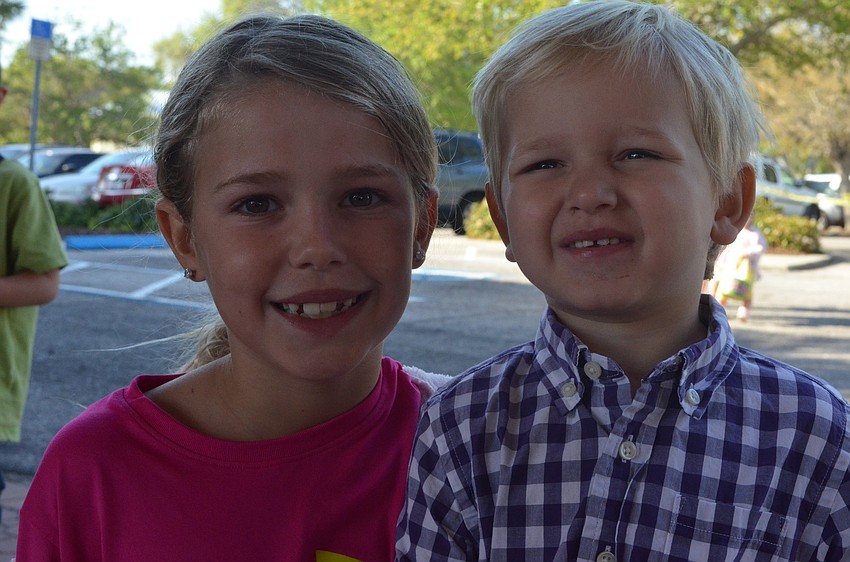 Finley Linehan and her cousin Declan