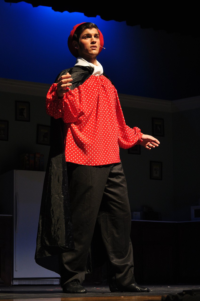 Adolpho, played by Bryce Register, tries to think of ways he can seduce the bride.