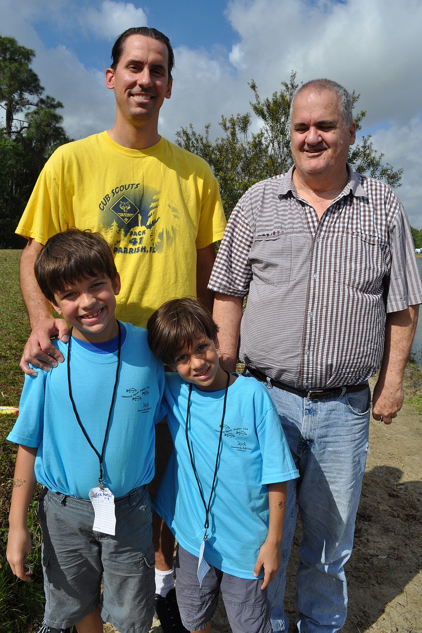 Mickey Matson, with his sons Erik and Jacob, were accompanied by friend Bob Sullivan, back right.