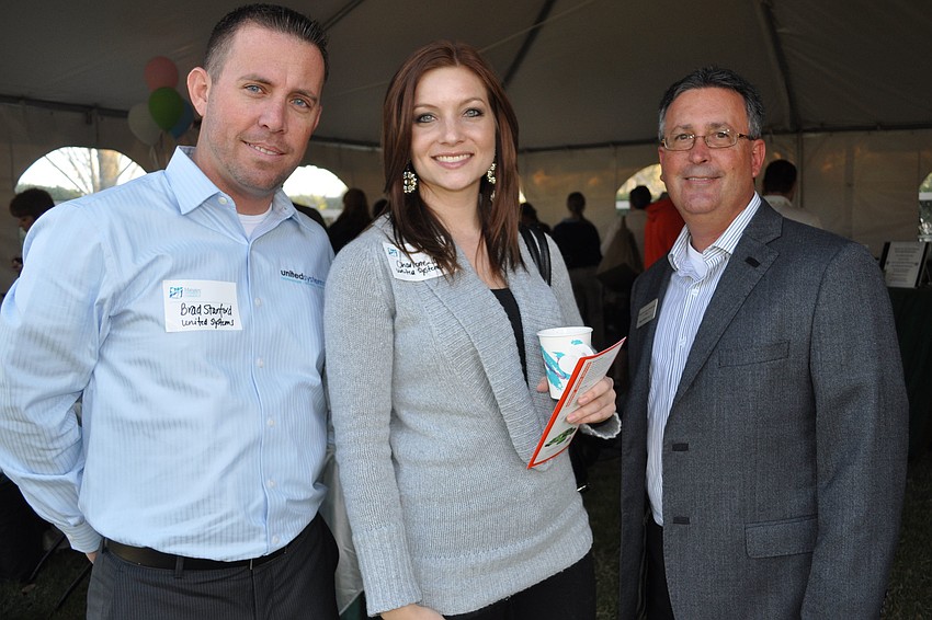 Brad Stanford and Charlene Mann, of United Systems, with Marc Simms, of Right Performance Management