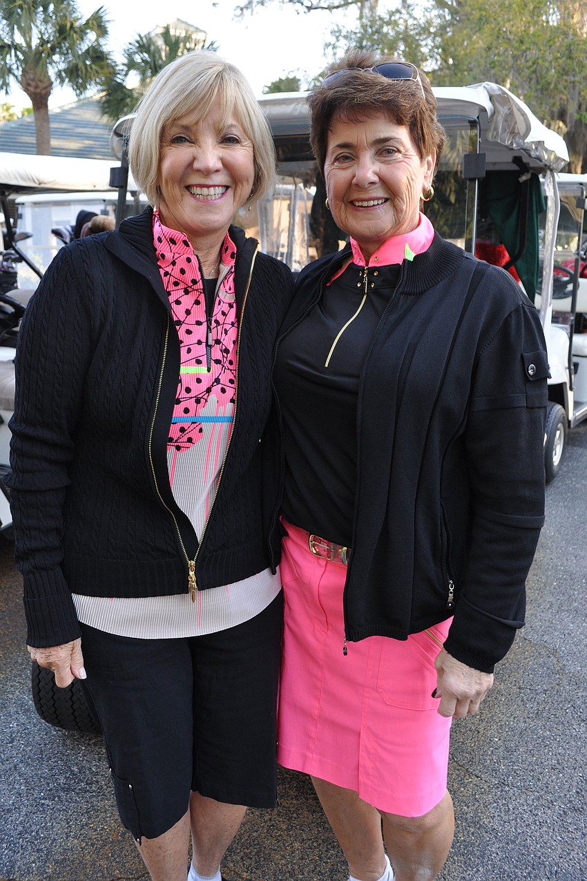 Cynthia Wright and Carol Wilhelm play golf together regularly.