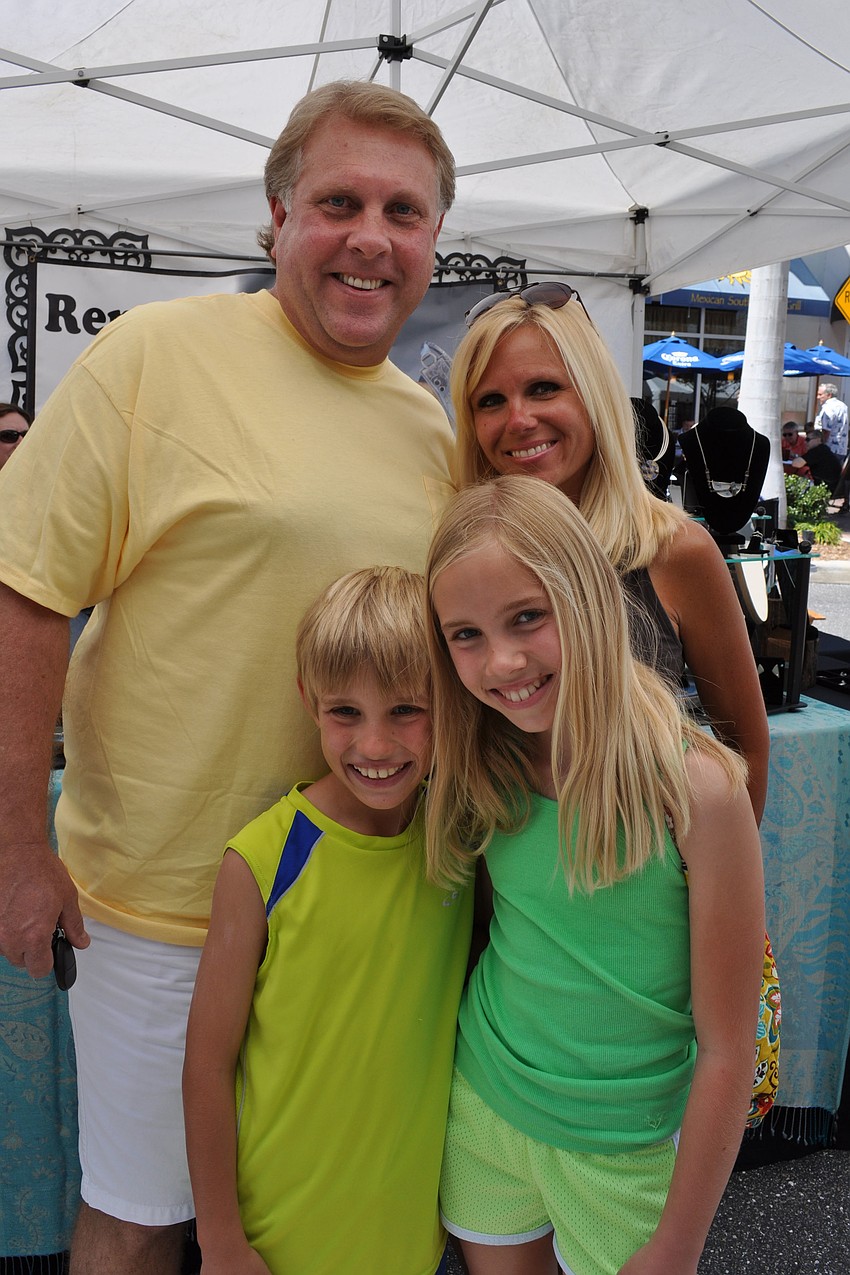 John and Karen Pruim brought their children, Ben and Anneliese, students at Willis Elementary School.