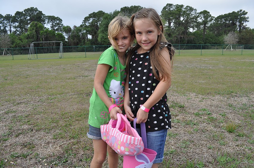 Olivia Everett and Erin Harding were happy with their eggs.