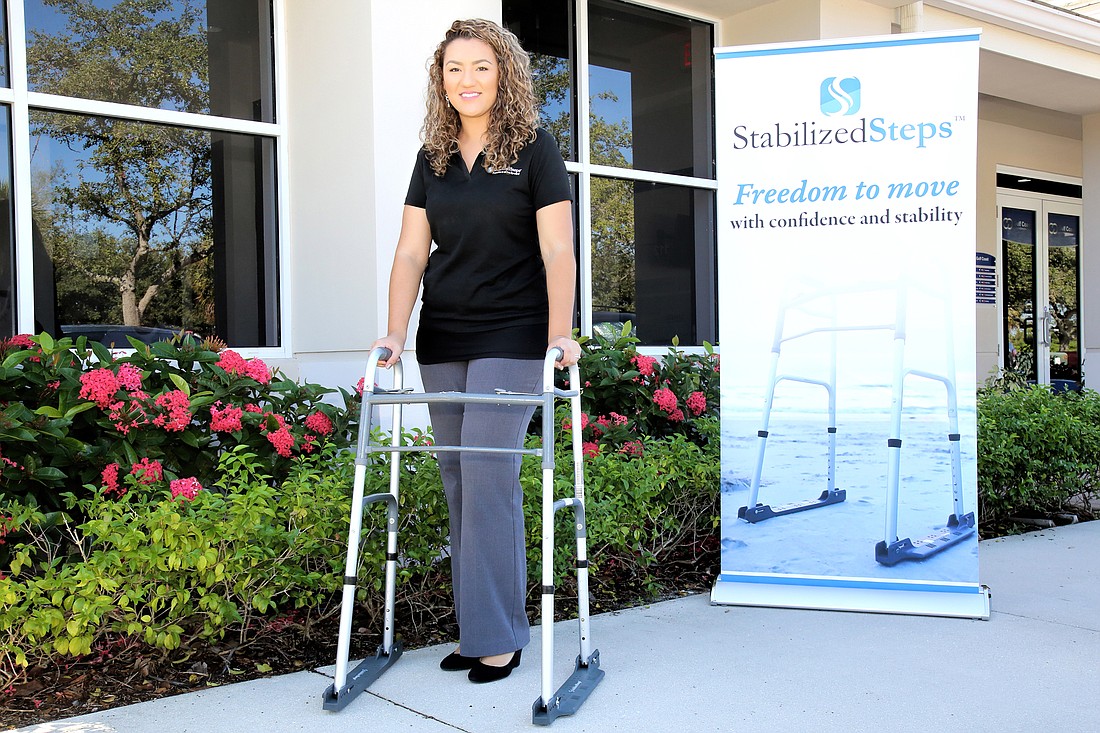 Stabilized Steps co-founder and president Stephanie Gomez has patiently established the company&#39;s foundation. Now, she is ready to take the patented stabilizers national. Stefania Pifferi photo.