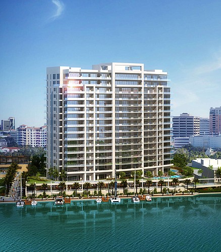 COURTESY RENDERING â€” The 18-story, 73-unit Ritz-Carlton Residences in downtown Sarasota is being developed by The Kolter Group from an SB Architects design.