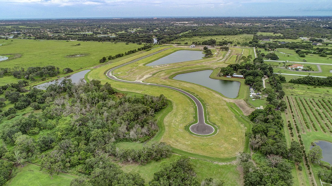 Courtesy. An aerial view of the Rivo Lakes property in Sarasota.