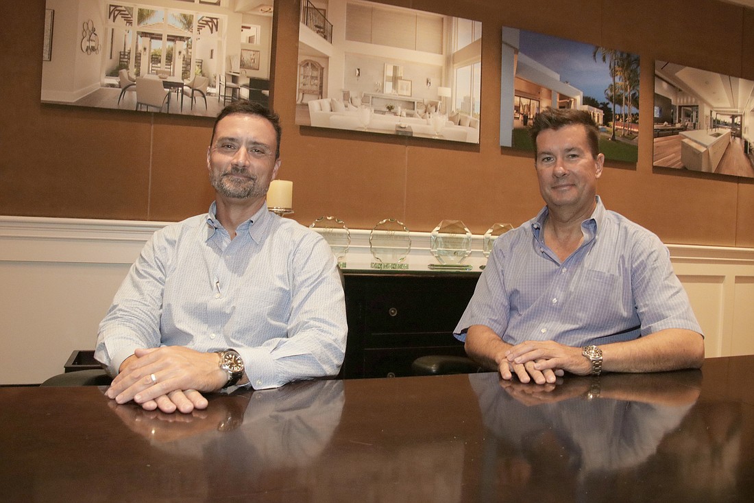 President Greg Brisson (left) and CEO Joe Smallwood are leading Naples-based BCB Homes through a growth strategy that includes spinning off and acquiring subsidiaries. JimJett.com photo