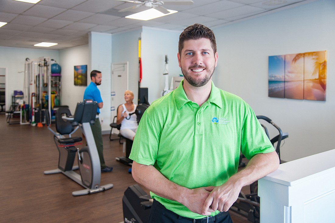 Lori Sax. Justin Stiver owns the physical therapy business Total Therapy Florida.