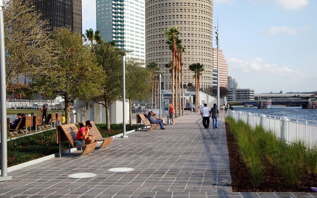 Downtown Tampa&#39;s Riverwalk has become a popular attraction for both tourists and locals. Courtesy photo.