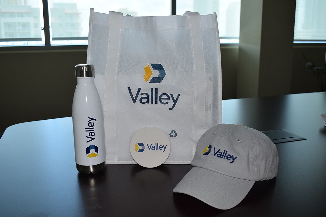 Examples of Valley National Bank&#39;s new brand name and logo. Courtesy photo.
