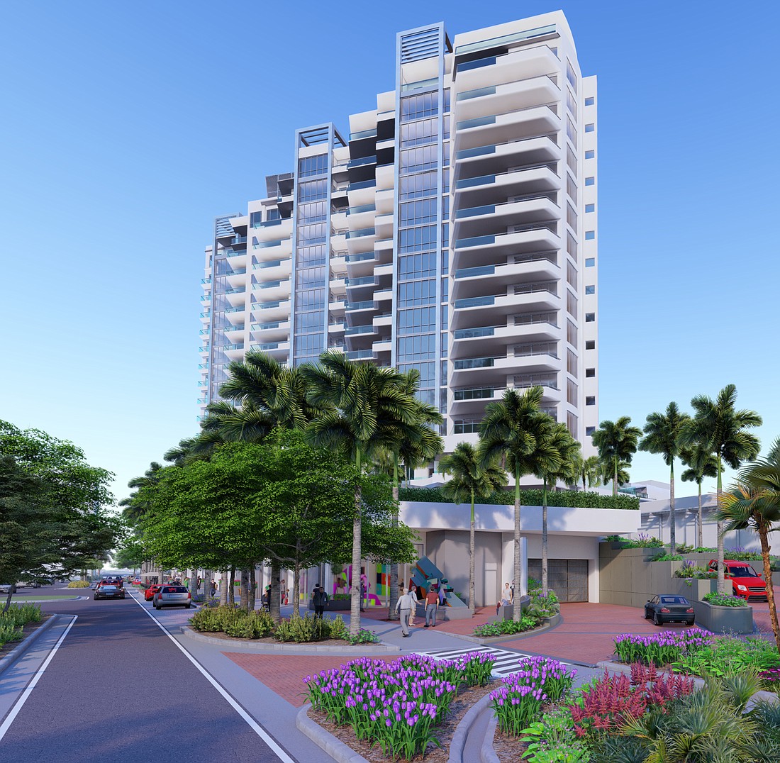 COURTESY RENDERING â€” The developers of the planned $170 million Auteur condo tower in Sarasota hope to deliver the project in 2022