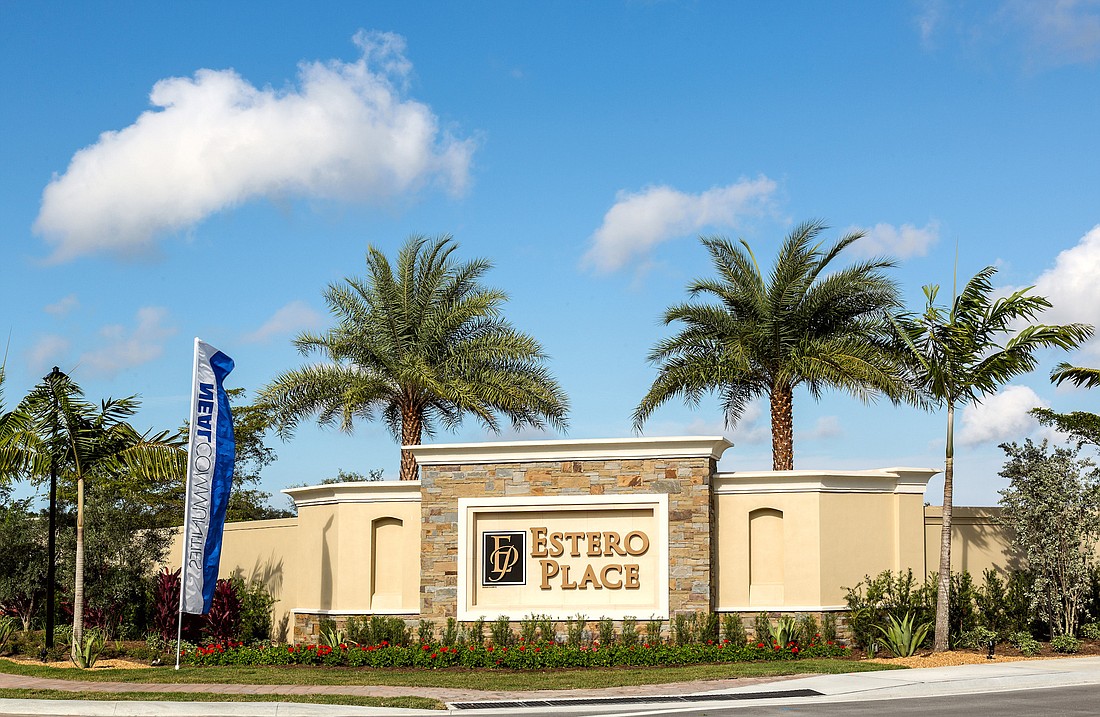 Neal Communities has completed home sales at Estero Place in Lee County. Courtesy Neal Communities