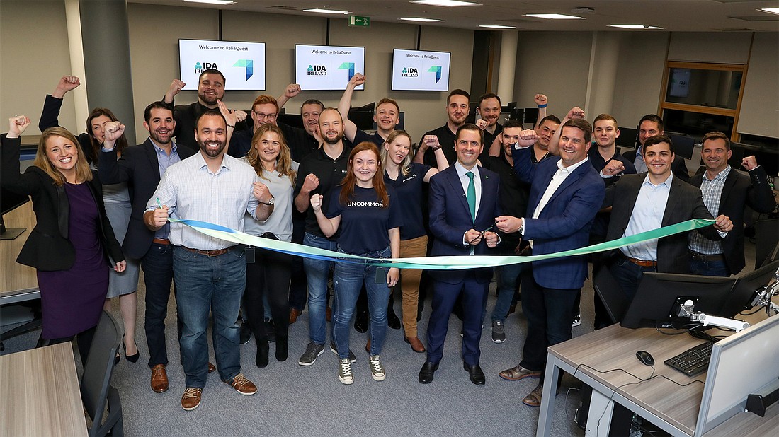 Tampa cybersecurity firm ReliaQuest has cut the ribbon on its first international office, located in Dublin, Ireland. Courtesy photo.
