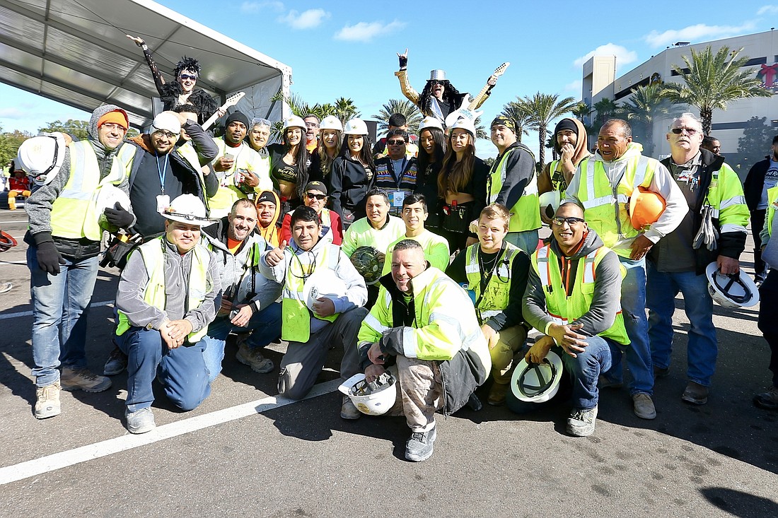 Suffolk Yates construction workers were celebrated for their contributions to the $700 million expansion of the Seminole Hard Rock Casino in Tampa. Courtesy photo.