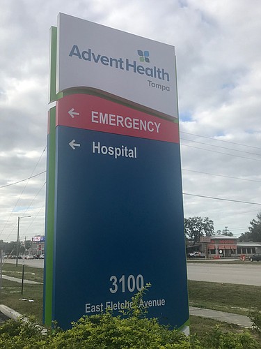 Florida Hospital facilities have been given new signage to align the health care network with the brand of its parent company, Adventist Health System. Courtesy photo.
