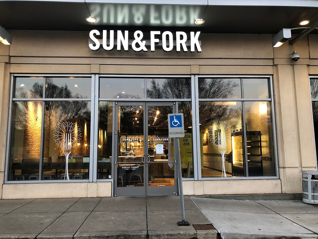 Courtesy. The exterior of First Watch&#39;s new Sun & Fork restaurant in Nashville, Tenn.