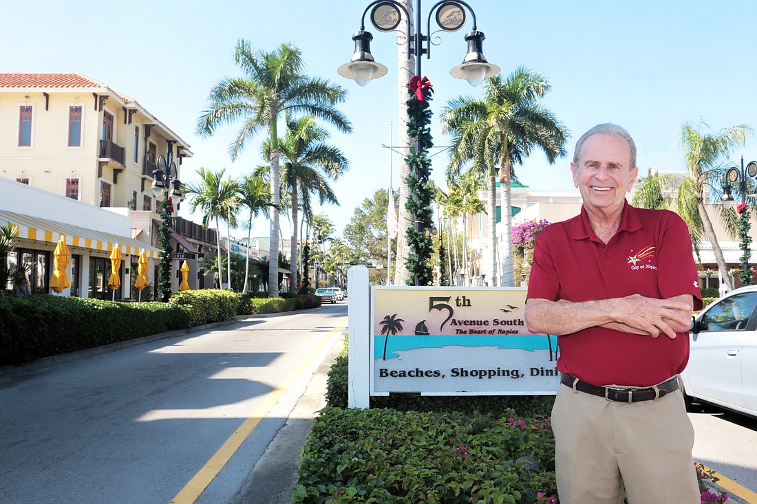 Naples Mayor Bill Barnett says continued focus on redevelopment of Fifth Avenue South was central to the city&#39;s success as a business and tourist destination. Stefania Pifferi photo